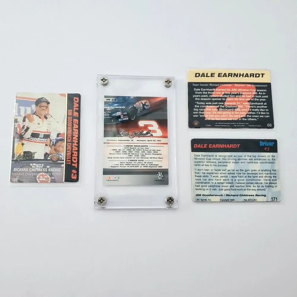 Vintage Dale Earnhardt NASCAR Racing Card lot of 4 Cards